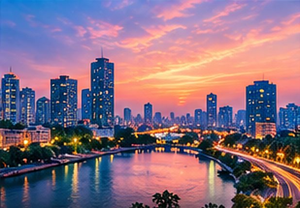 Thành phố lúc hoàng hôn